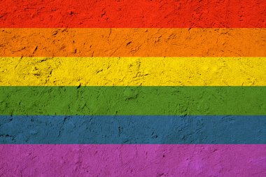 Grunge gay pride flag texture clipart