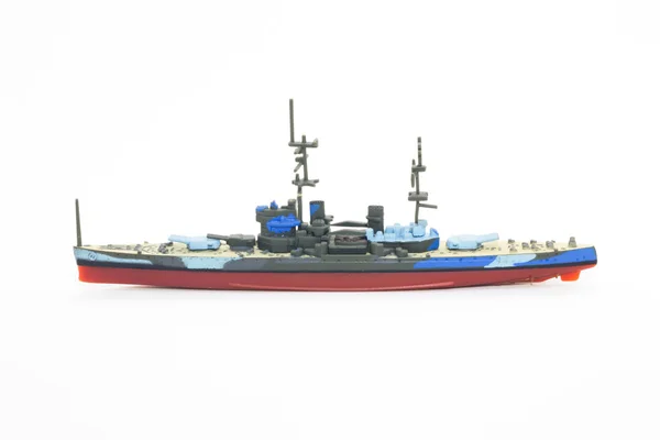 Jouet modèle de navire de guerre de la Seconde Guerre mondiale — Photo