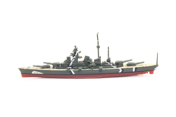 Segunda guerra mundial modelo de navio de guerra brinquedo — Fotografia de Stock