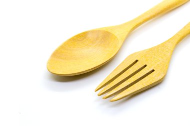 tahta çatal ve kaşık