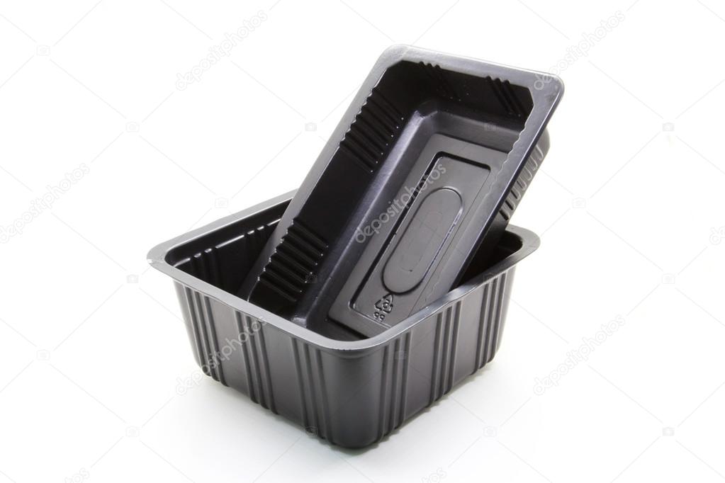 Black Plastic food container