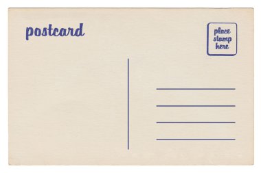 Arkası boş kartpostal