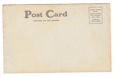 Arkası boş kartpostal