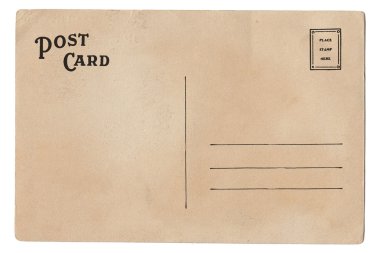 Arkası boş kartpostal