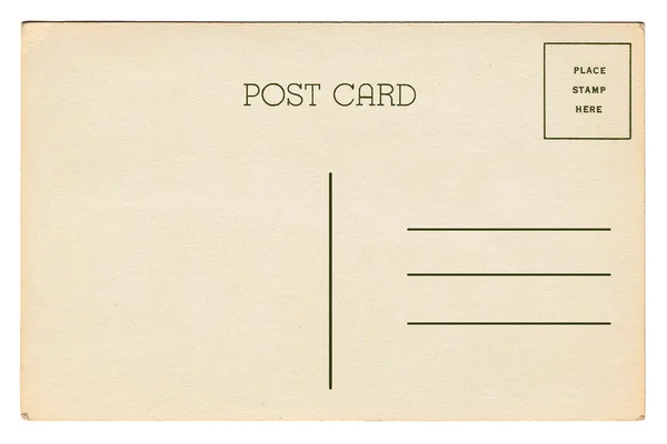 Back of blank postcard — Stock Photo, Image