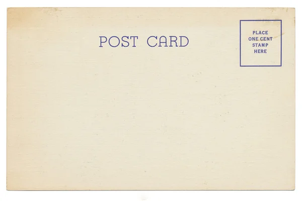 Voltar do cartão postal em branco — Fotografia de Stock