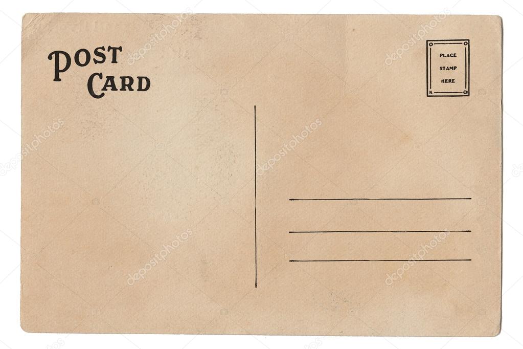 Back of blank postcard