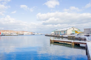 Small harbor around Otaru city Japan