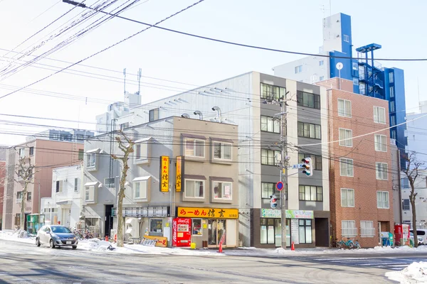 Edifícios comerciais em torno da cidade de Otaru — Fotografia de Stock