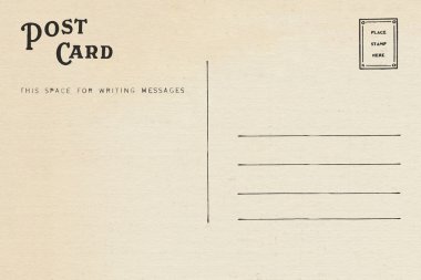 boş Vintage kartpostal
