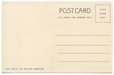 boş Vintage kartpostal