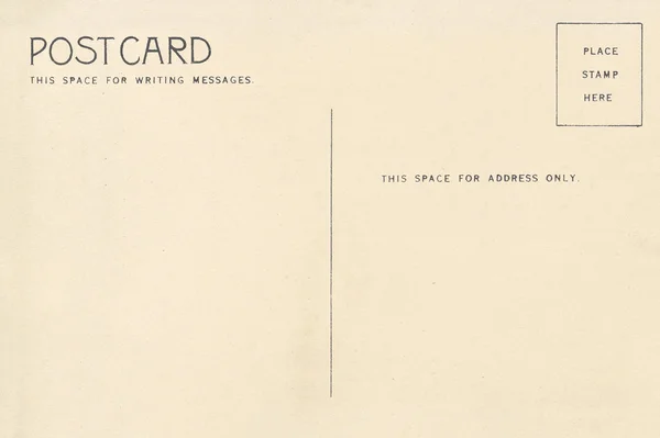 Achterkant van vintage lege briefkaart — Stockfoto
