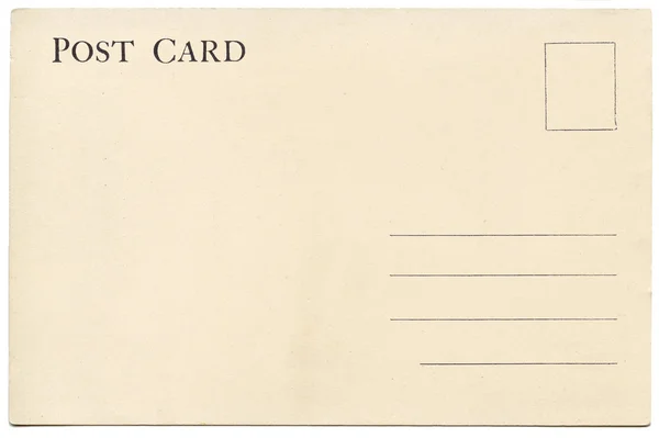 Back of vintage blank postcard — Stock Photo, Image