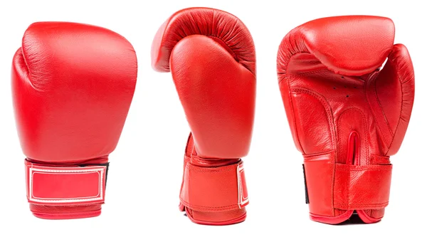 Kırmızı deri Boks eldiveni izole