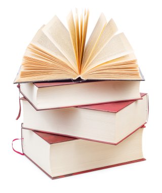 Eski kalın kitap izole yığını