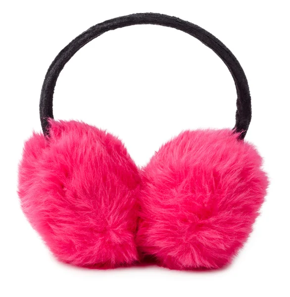 Růžový zimní chránič ucha — Stock fotografie