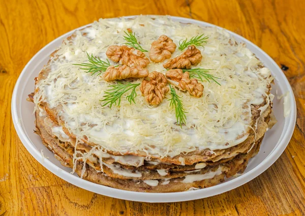 Ceviz ile karaciğer pasta
