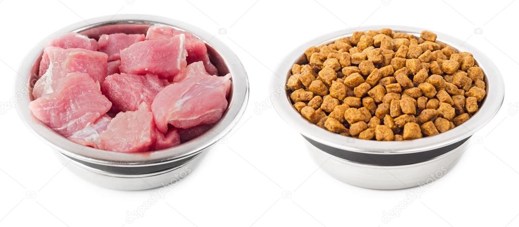 Meat and dry food for pets