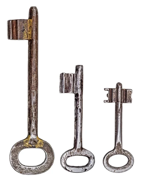 Antique iron door keys — Stock Photo, Image