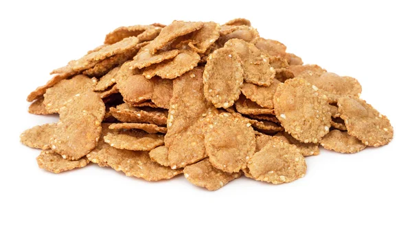 Cornflake spannmål isolerade — Stockfoto