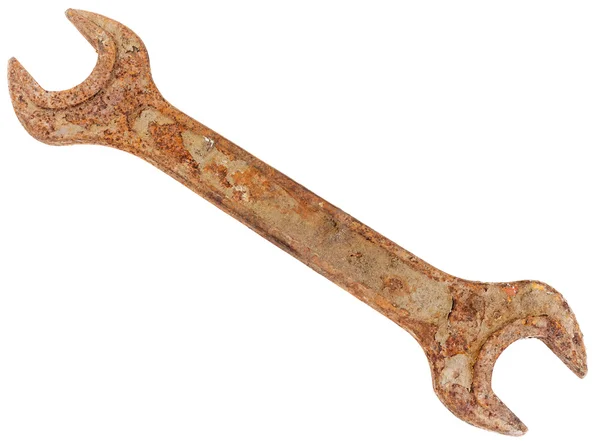 Rusty wrench isolated — Stock Photo, Image
