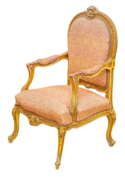 Vecchia sedia in legno dorato vintage stile classico antico — Foto Stock