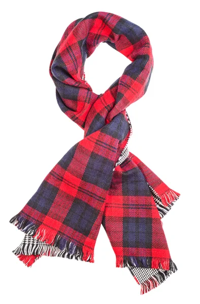Red tartan scarf — Stock Photo, Image