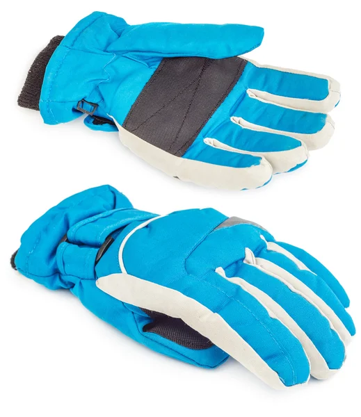 Winter blue ski glove isolated — Stock Photo, Image