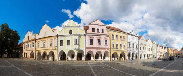 Telc Repubblica Ceca Settembre 2020 Case Tradizionali Sulla Piazza Principale — Foto Stock