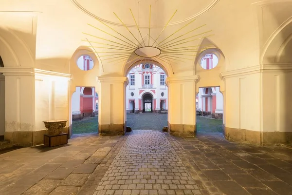 Broumov Tschechische Republik Oktober 2020 Blick Auf Das Berühmte Benediktinerkloster — Stockfoto