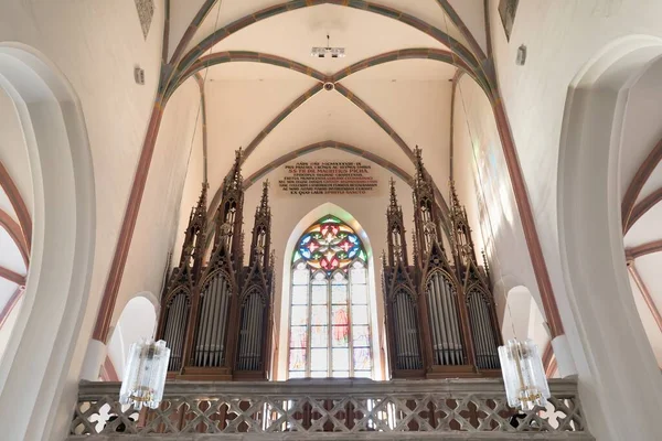 Hradec Kralove República Checa Dezembro 2020 Catedral Interior Espírito Santo — Fotografia de Stock