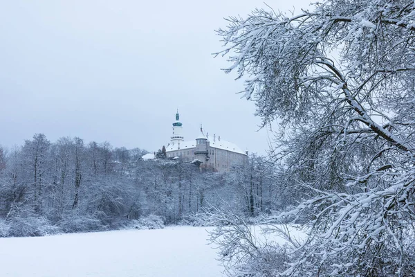 Зимний Вид Нове Место Над Метуи Недалеко Градец Кралове Чехия — стоковое фото