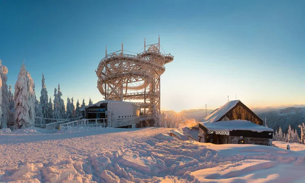 Sky Walk Kralicky Sneznik Dolni Morava Tschechien Der Weg Den — Stockfoto