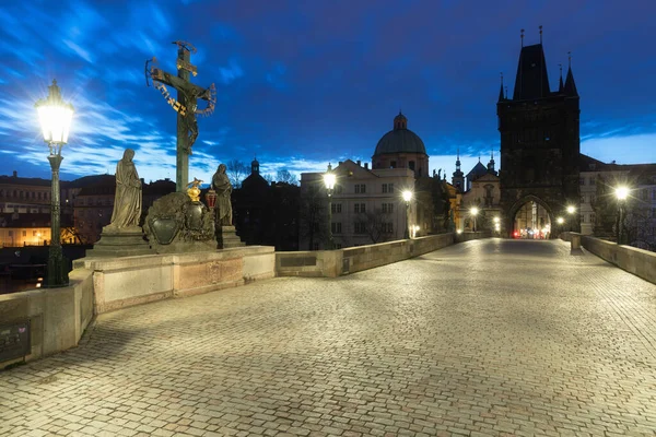 Superbe Journée Ensoleillée Sur Pont Charles Centre Historique Prague Bâtiments — Photo