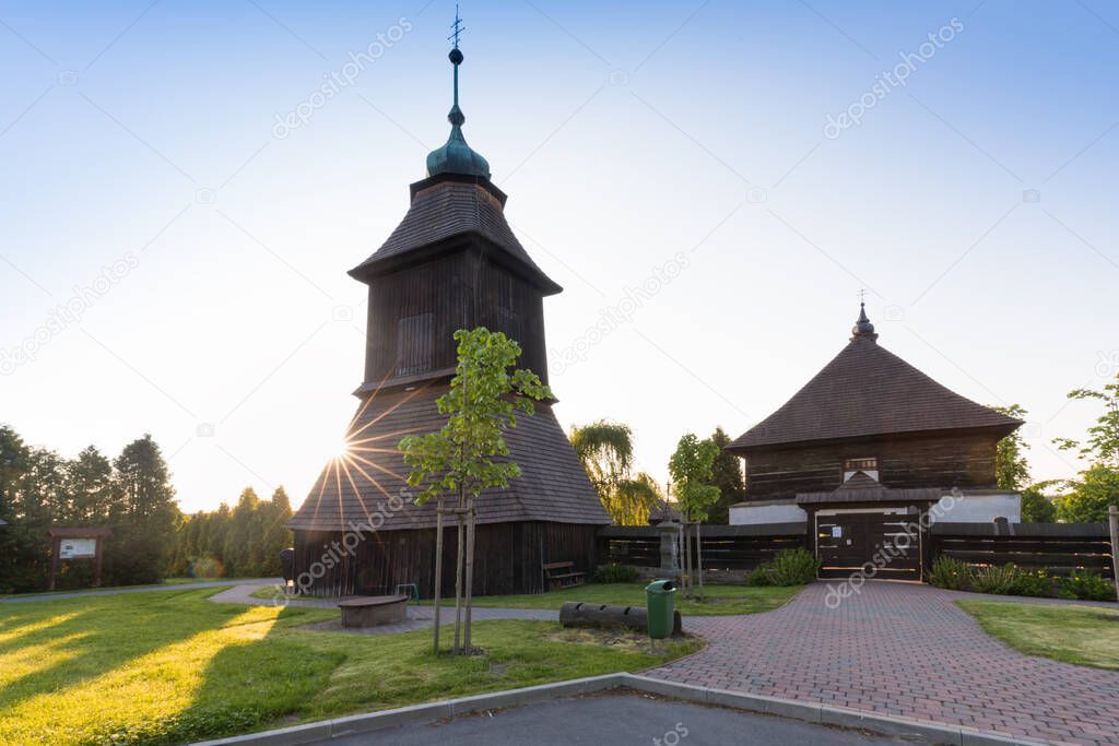 Wooden church of Saint Nicholas existed already in 14th century, its current baroque style is from year 1752. Veliny is a village in the Pardubice Region of the Czech Republic. Beautiful summer time