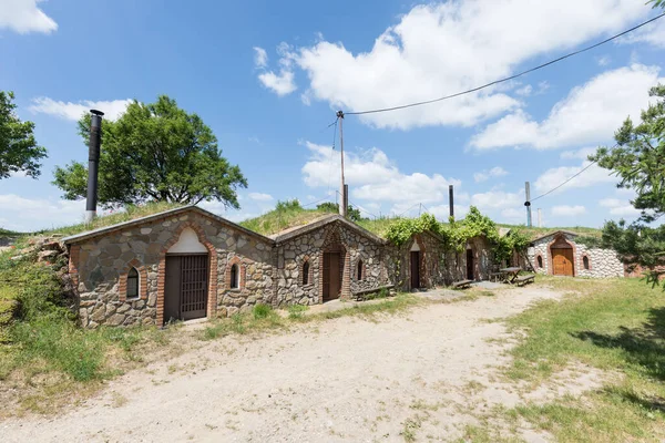 Group Typical Outdoor Wine Cellars Moravia Czech Republic Old Traditional — Stockfoto