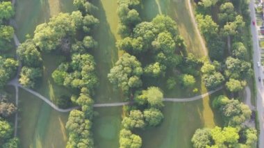 New asphalt road . Beautiful summer sunny day from above. Aerial 