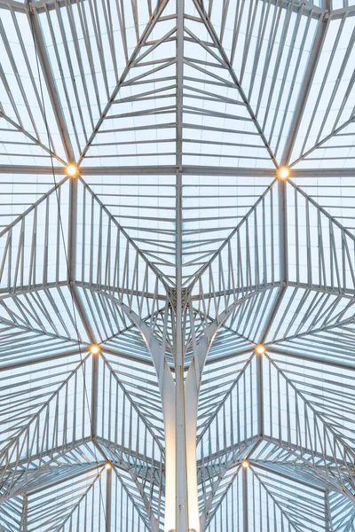 Gare Oriente Bahnhof Bei Nacht Lissabon Portugal — Stockfoto