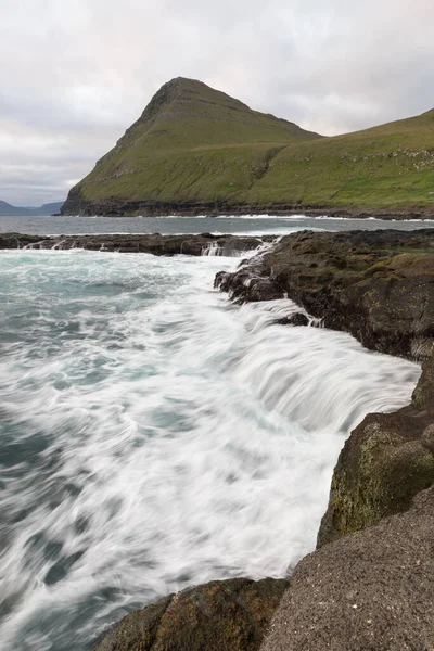 Sommet Montagne Des Îles Féroé Une Vue Sur Hauts Sommets — Photo