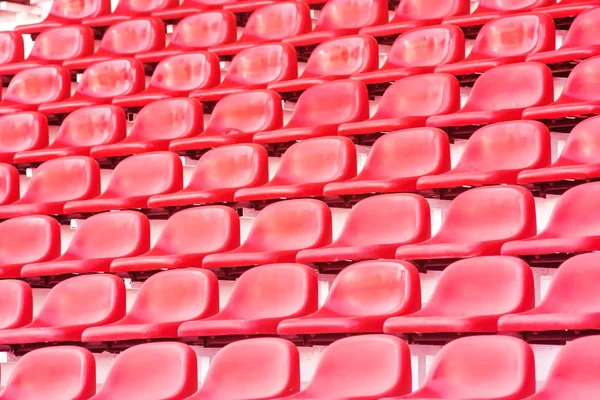 Sedili dello stadio rosso — Foto Stock