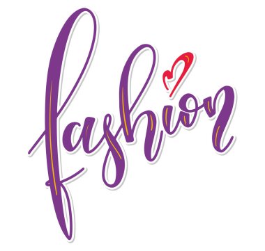 Moda Harfleri, renkli vektör illüstrasyonu