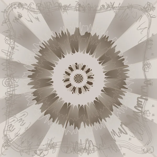 Modèle floral abstrait de ligne déchiré — Image vectorielle