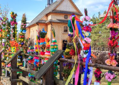 Palmiye ağaçları Paskalya Pazar