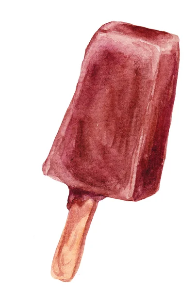 Helado. Ilustración en acuarela — Foto de Stock