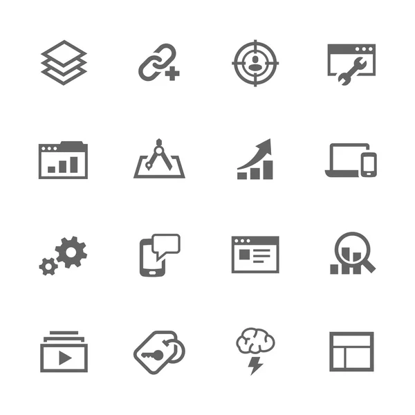 Simple SEO Icons — Stock Vector