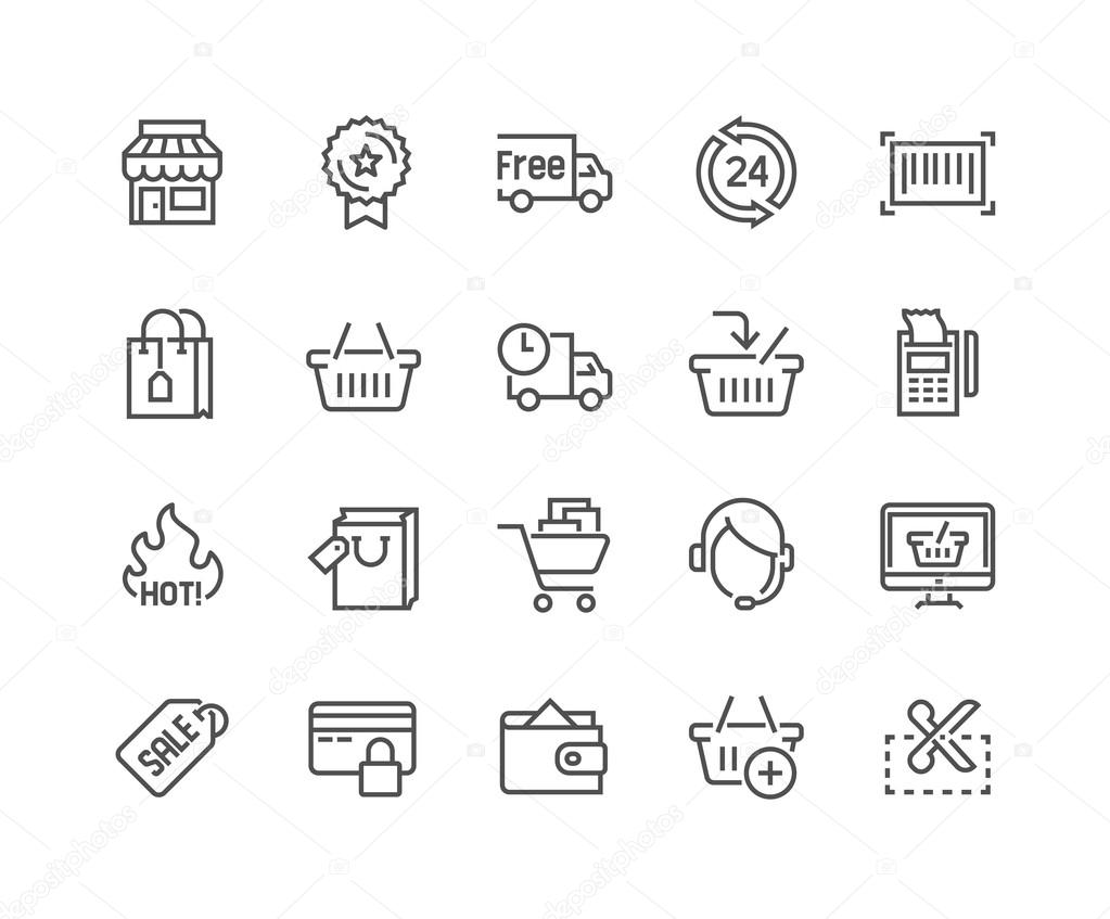Line Shopping Icons