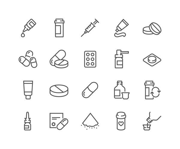 Линейные иконки
