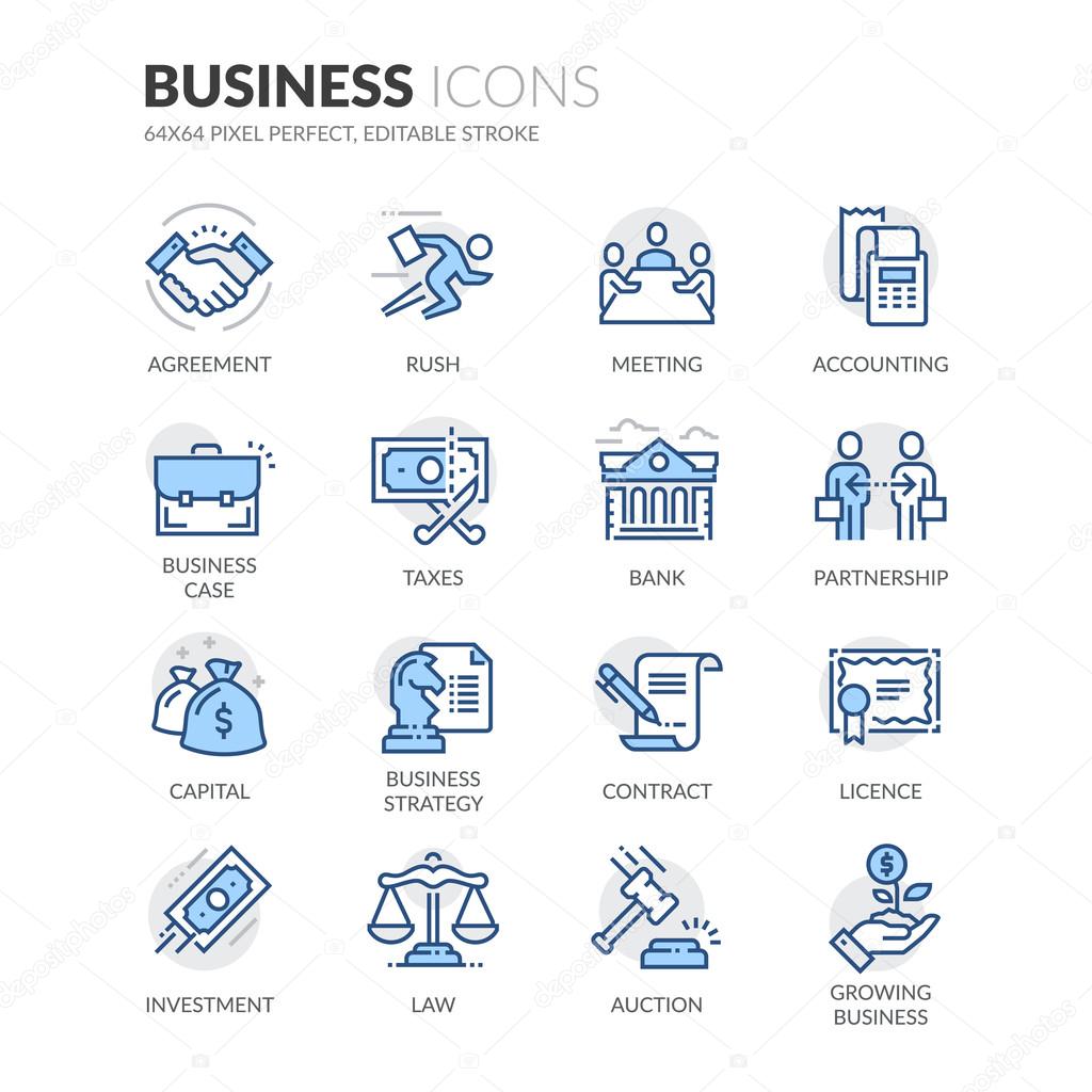 Line Business Icons