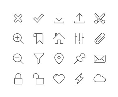 Line Interface Icons clipart