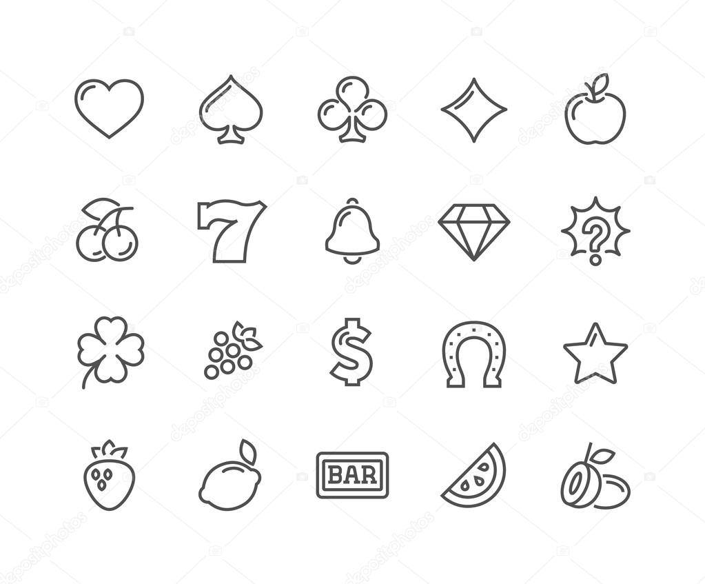 Line Slot Machine Icons